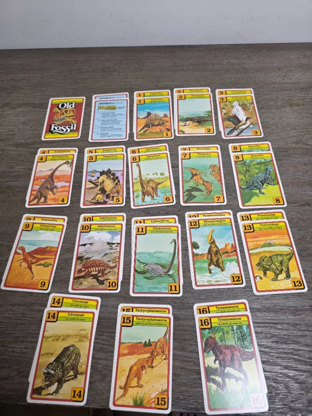 Paleo Pals Card Game by Aristoplay Vintage 1987 Dinosaur Children's Educational